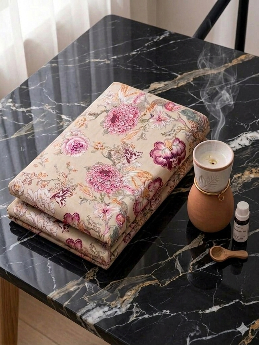 500Count Rose Garden 100% Pure Cotton King Size Bed Sheet (100×108 Inches) with 2 Pillow Covers 3