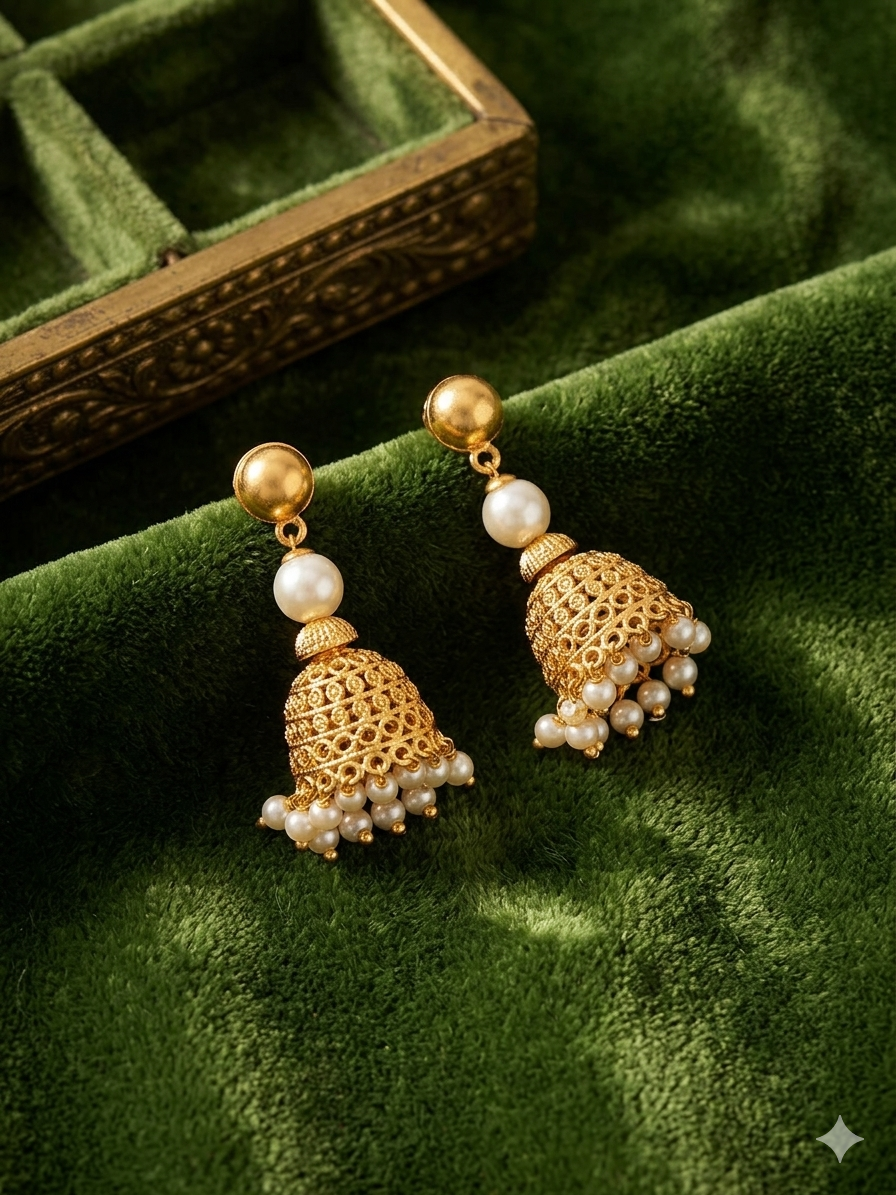 500Count Palace Affairs 22k Gold Plated Long Necklace Set with Layered White Beads and 2 Earrings 3