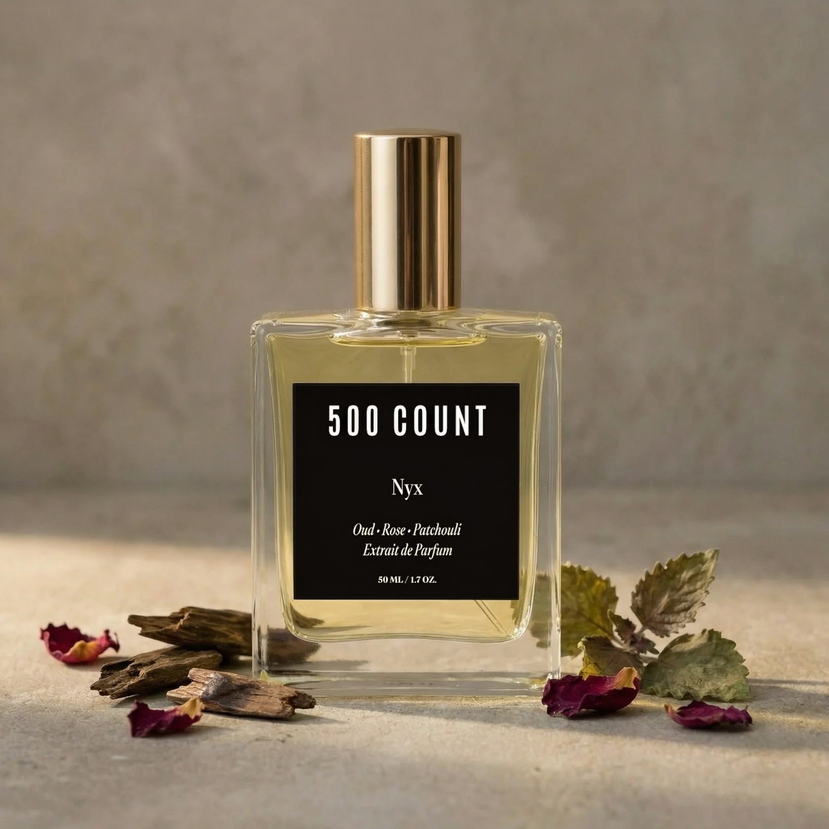 500Count NYX Long Lasting Unisex Perfume (50 mL) — Inspired by: Montale Black Oud