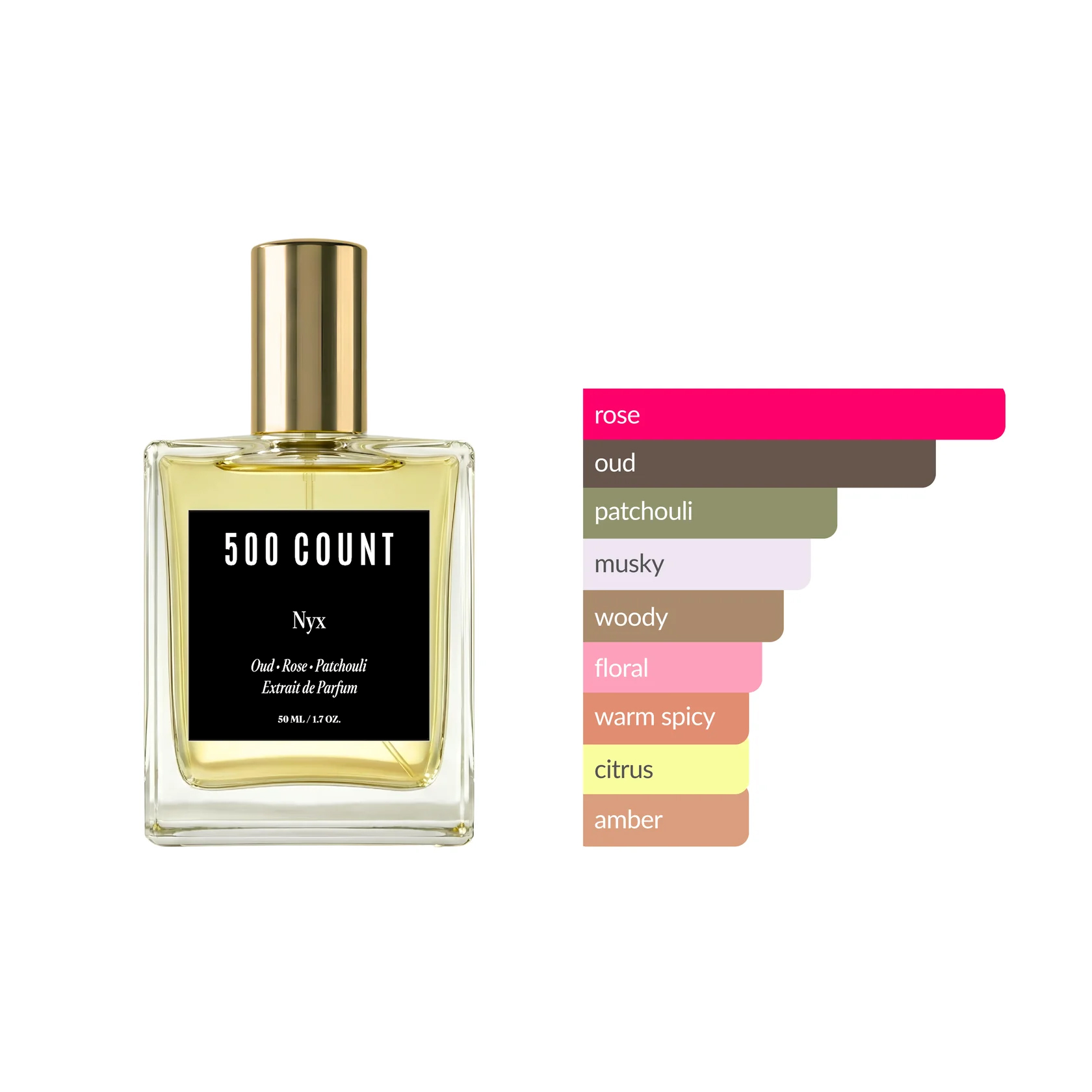 500Count NYX Long Lasting Unisex Perfume (50 mL) — Inspired by: Montale Black Oud 3