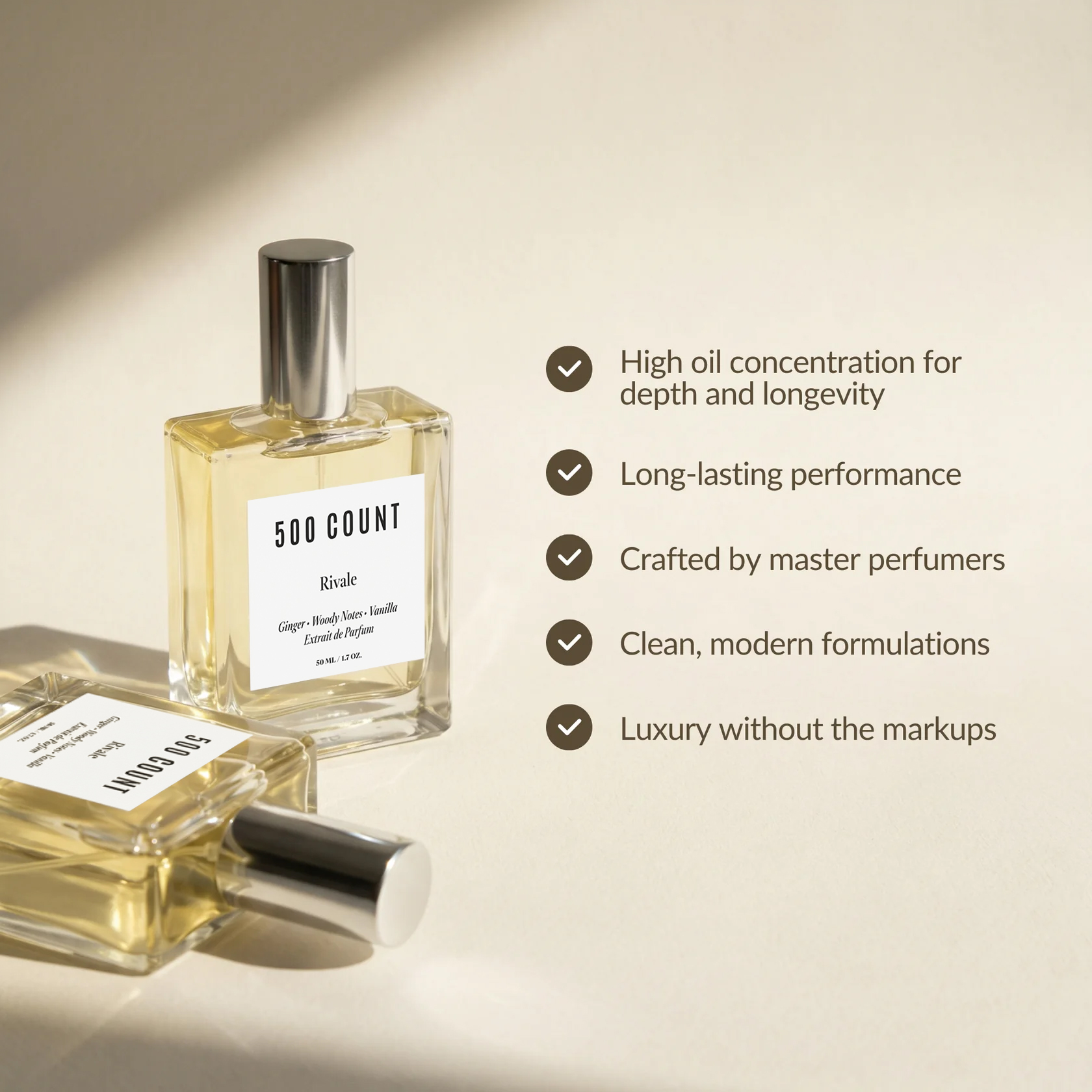 500Count RIVALE Long Lasting Men Perfume (50 mL) — Inspired by: Azzaro Most Wanted alternate